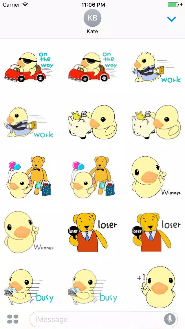 Stupid Little Duck English Sticker Screenshots