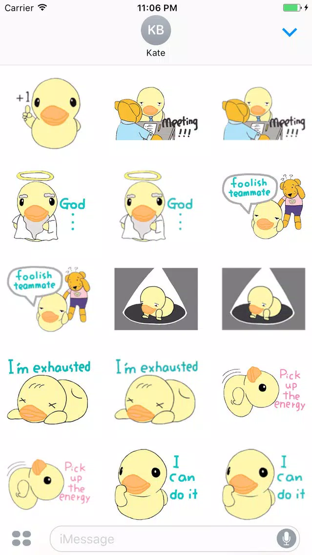 Stupid Little Duck English Sticker Screenshots