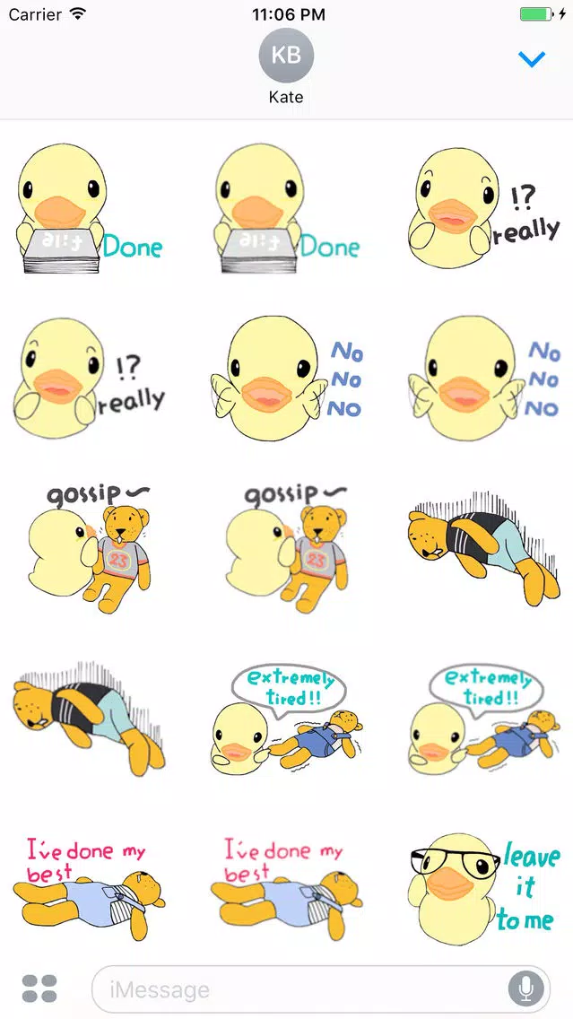 Stupid Little Duck English Sticker Screenshots