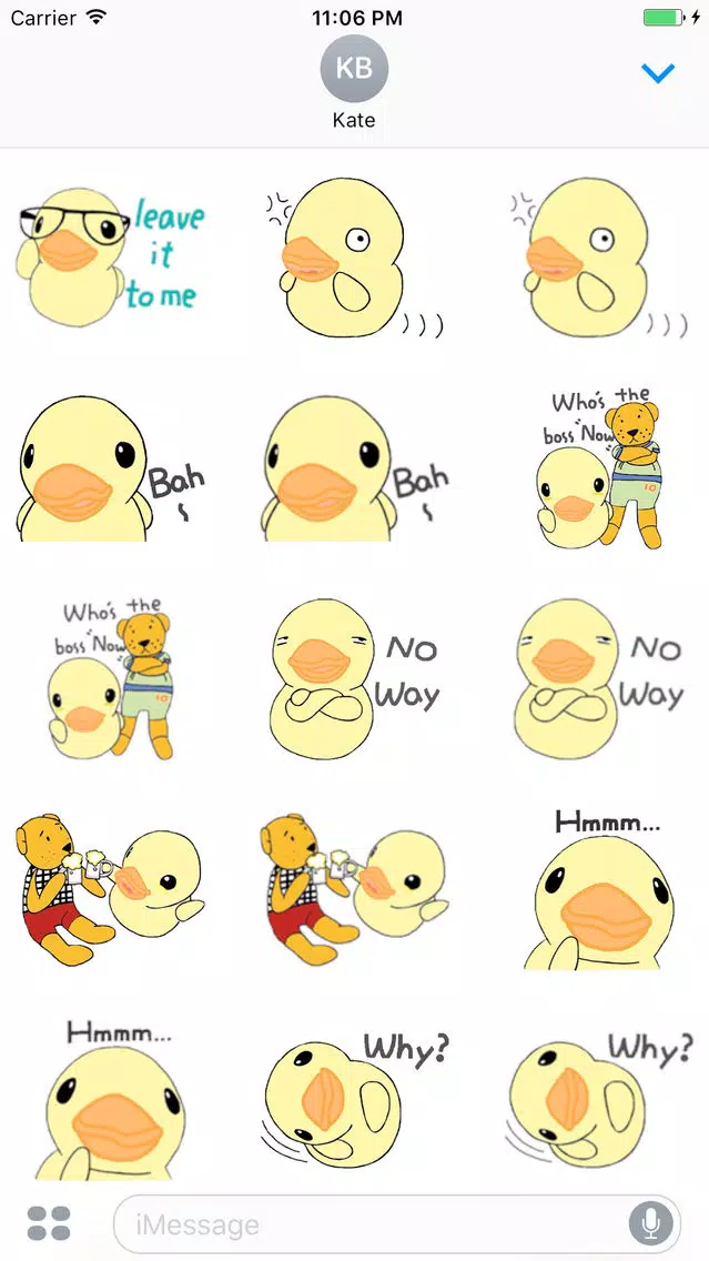 Stupid Little Duck English Sticker Screenshots