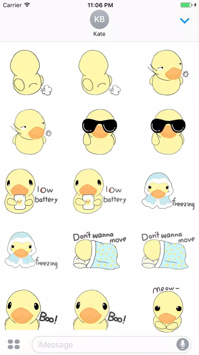 Stupid Little Duck English Sticker Screenshots