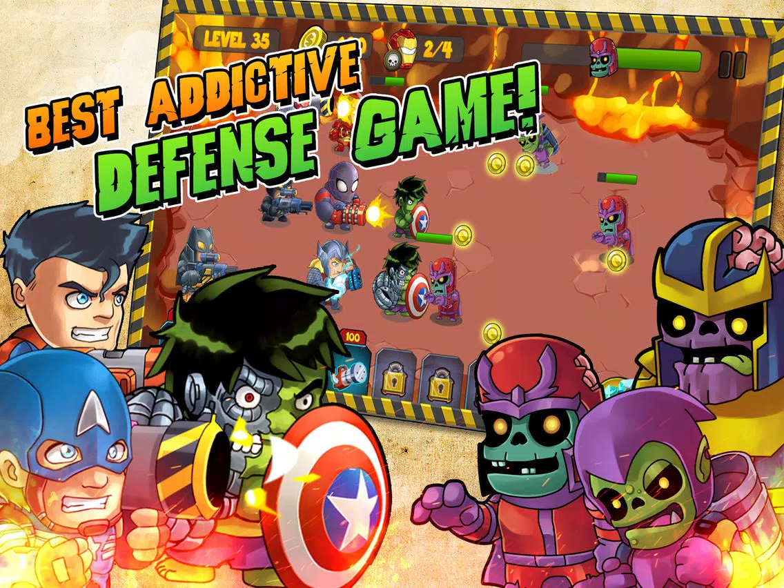 Super.Hero Defense Game for Bat.man V Super.man iPad  Screenshots