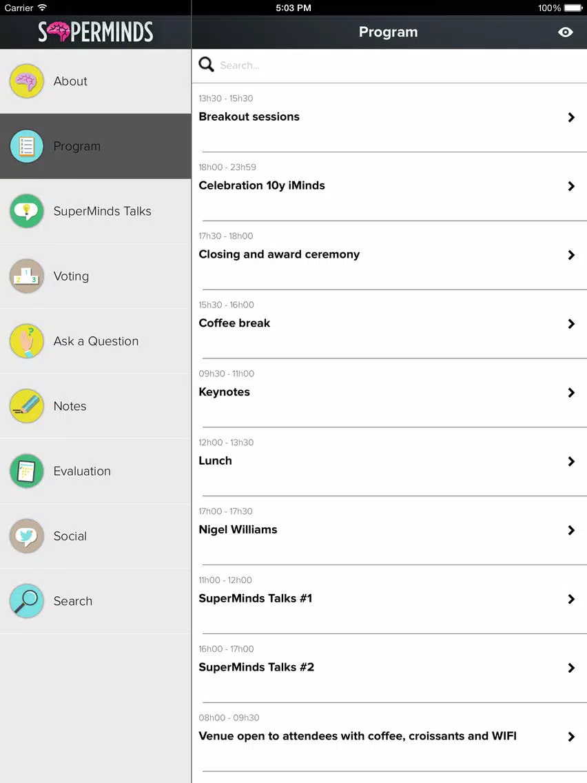 SuperMinds iPad Screenshots