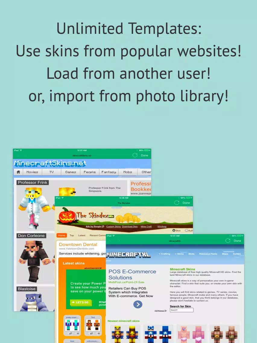 ภาพหน้าจอของ Skin Editor: Minecraft Creator Edition iPad