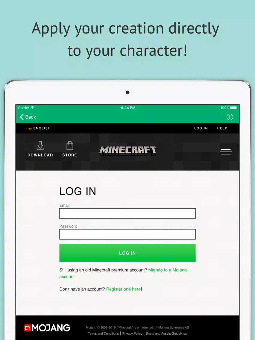 ภาพหน้าจอของ Skin Editor: Minecraft Creator Edition iPad
