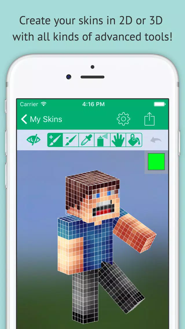 ภาพหน้าจอของ Skin Editor: Minecraft Creator Edition
