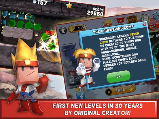 Capturas de tela do Boulder Dash® 30th Anniversary iPad 