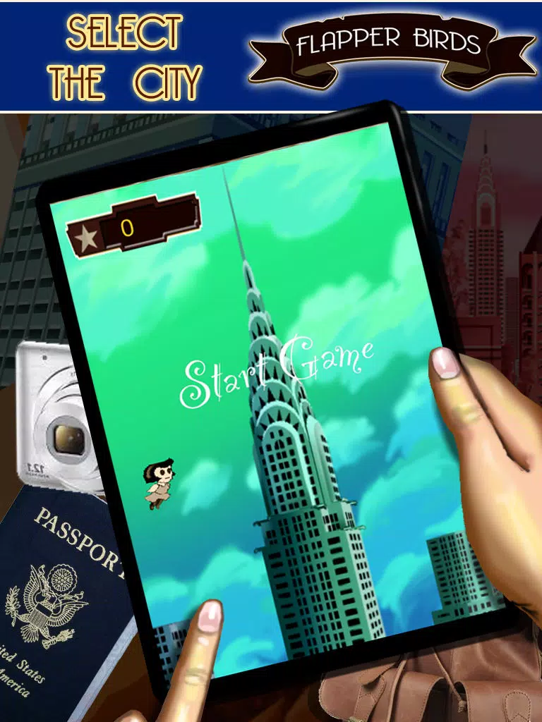 Flapper Birds - The 1920's High Flying Action Adventure, Fall and Rescue Game iPad Screenshots