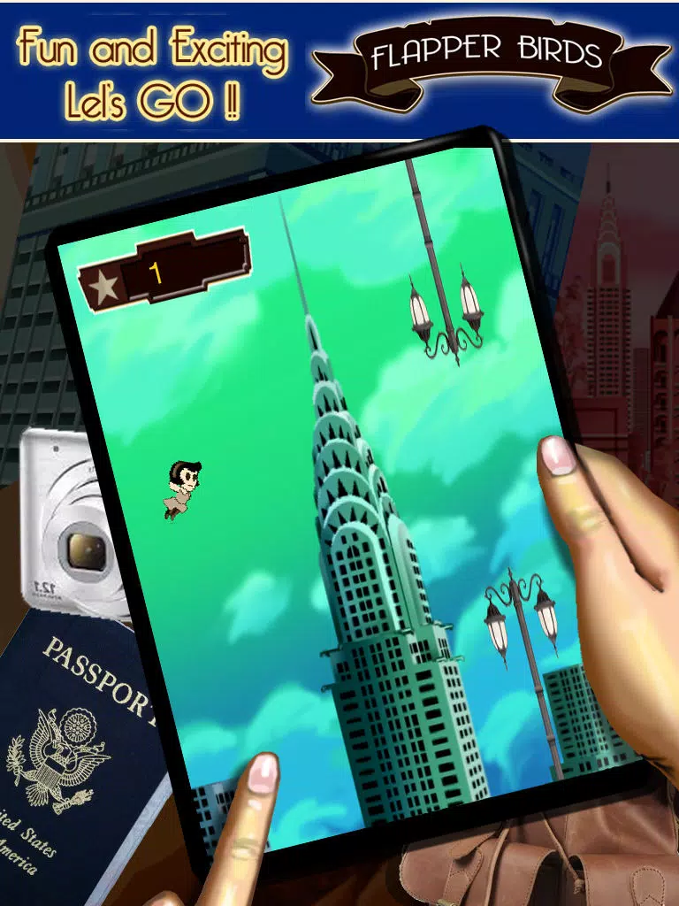 Flapper Birds - The 1920's High Flying Action Adventure, Fall and Rescue Game iPad Screenshots