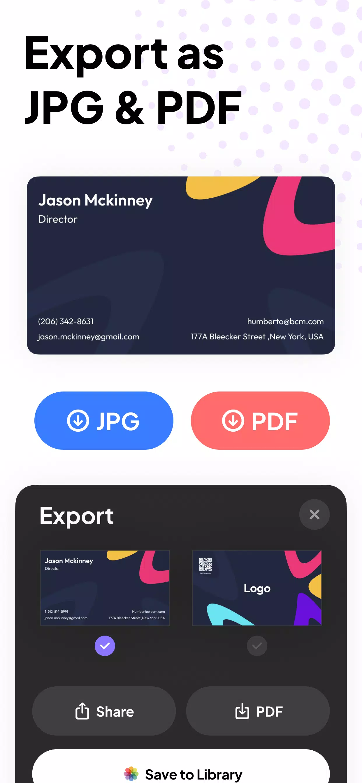 Business Card Maker Screenshots