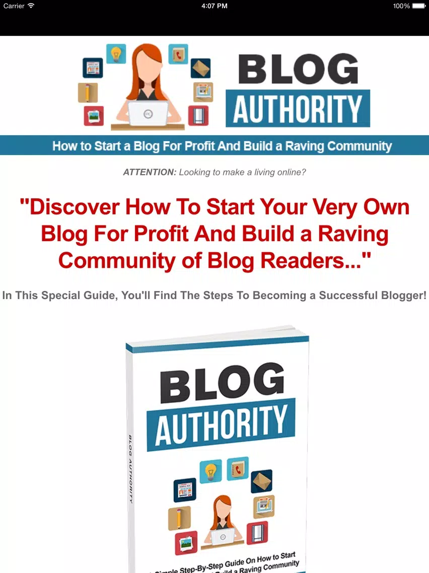 Blog Authority iPad Screenshots