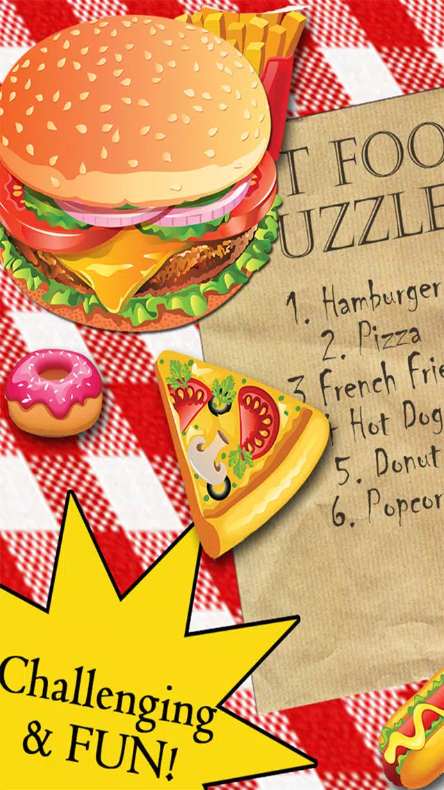 Fast Food Sliding Puzzle Game Screenshots