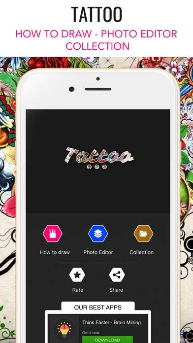 Tattoo : How to Draw & Editor Screenshots