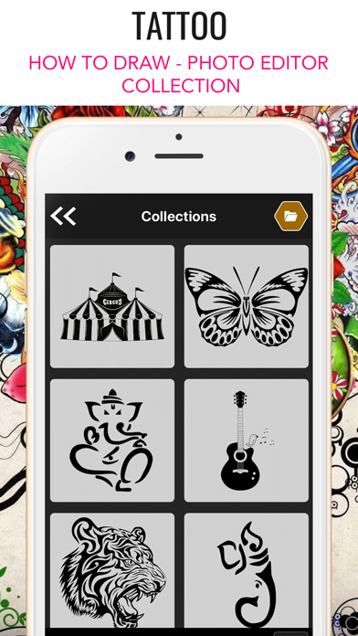 Tattoo : How to Draw & Editor Screenshots