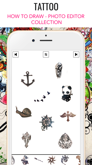 Tattoo : How to Draw & Editor Screenshots