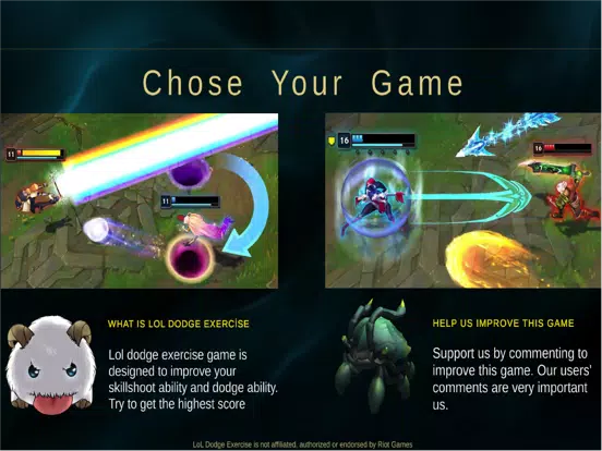 Lol Skillshot Game & Lol Dodge iPad Screenshots