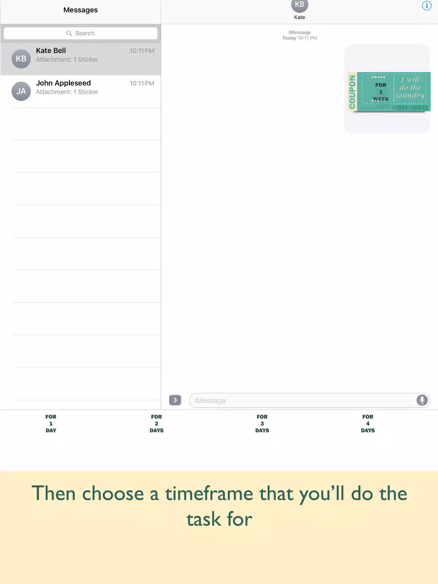 Housework Coupons iPad Screenshots