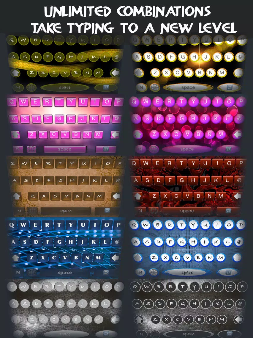 Keyboard Maker - Custom Keyboards Creator allows custom keys, font, backgrounds & photo backgrounds iPad Screenshots