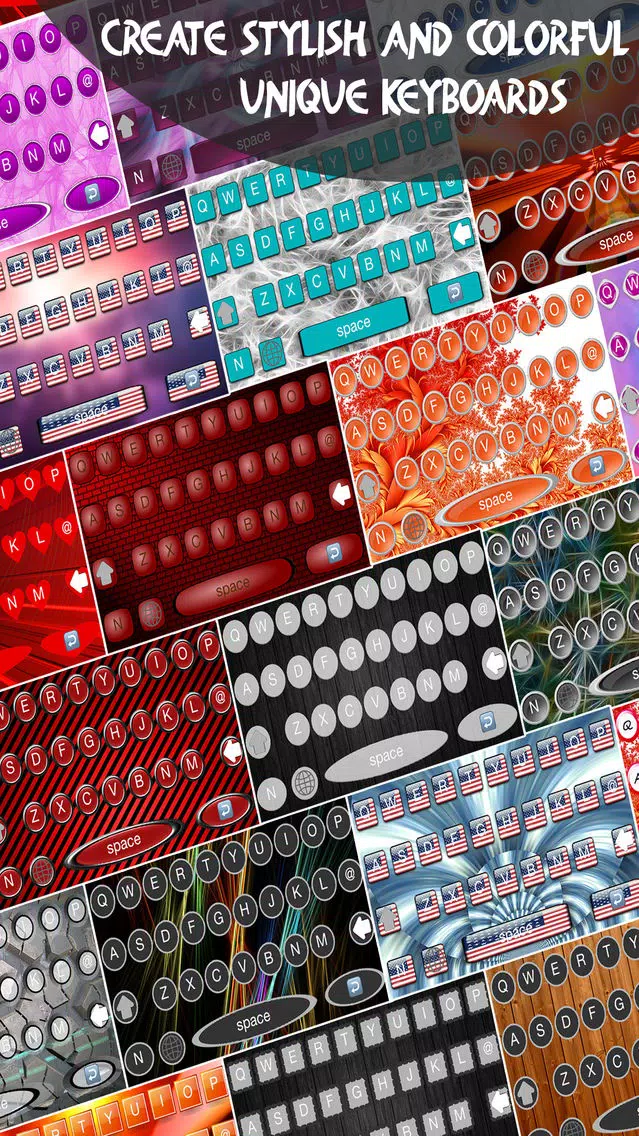 Keyboard Maker - Custom Keyboards Creator allows custom keys, font, backgrounds & photo backgrounds Screenshots