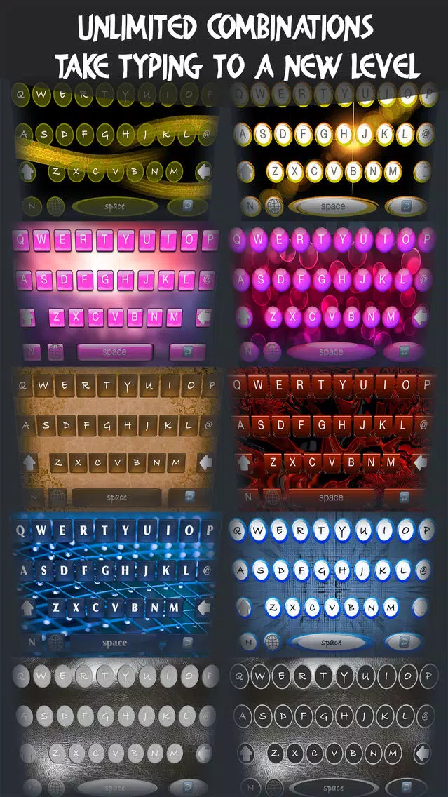 Keyboard Maker - Custom Keyboards Creator allows custom keys, font, backgrounds & photo backgrounds Screenshots