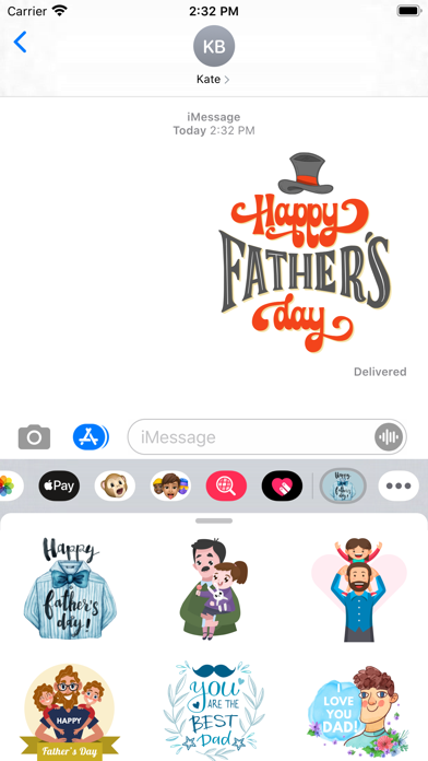 Capturas de tela do My Dear Father's Day Stickers
