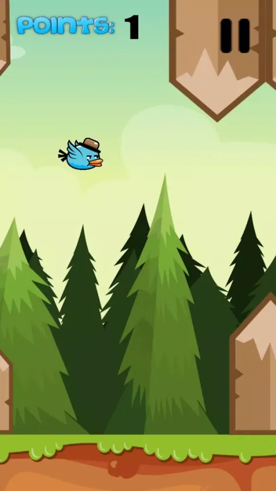 Ảnh chụp màn hình của BlueBird - Addictive Flappy Game for Teens