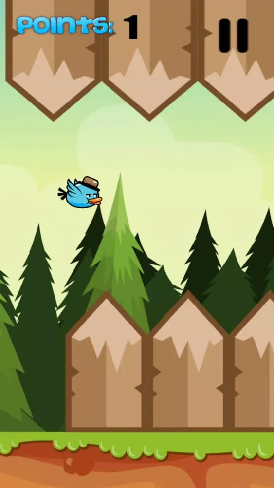 Ảnh chụp màn hình của BlueBird - Addictive Flappy Game for Teens