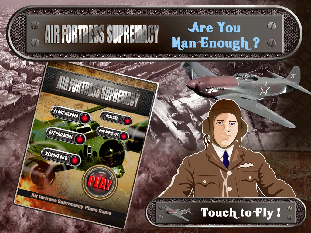Air fortress Commander FREE - Elite Sky Fighter Brotherhood Vs. Natsi Pilot Assault iPad Screenshots