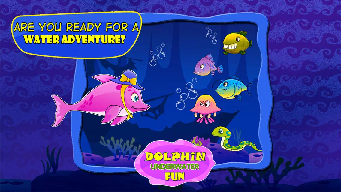 Little Dolphin Really fun Collecting Hooks Game : Free Girly Fish games for girls and boys Screenshots