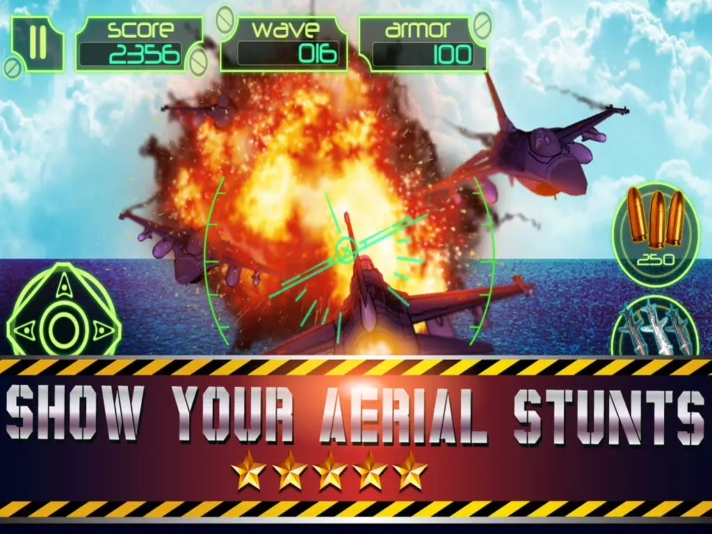 Fighter jet 3D Tactical attack : Chaos Dog-fights over the sea coast line iPad Screenshots