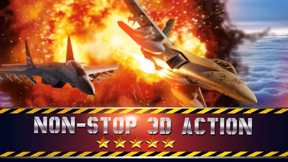 Fighter jet 3D Tactical attack : Chaos Dog-fights over the sea coast line Screenshots