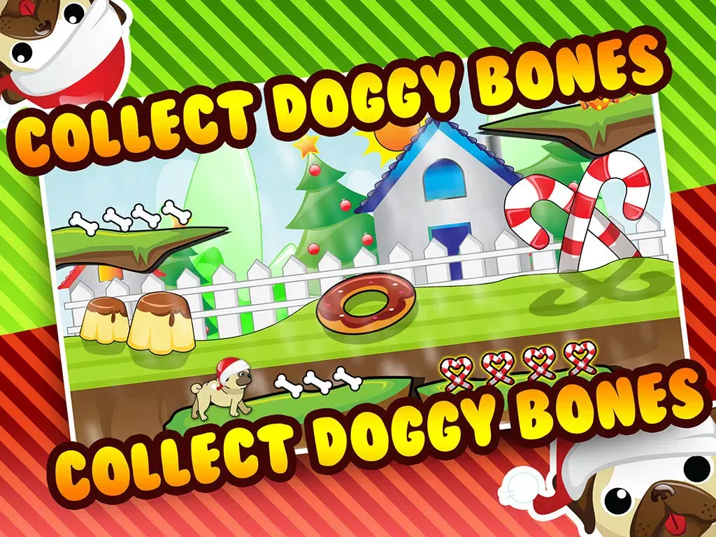 Ảnh chụp màn hình của Pet Pug Xmas Eve Run : Free iPad 