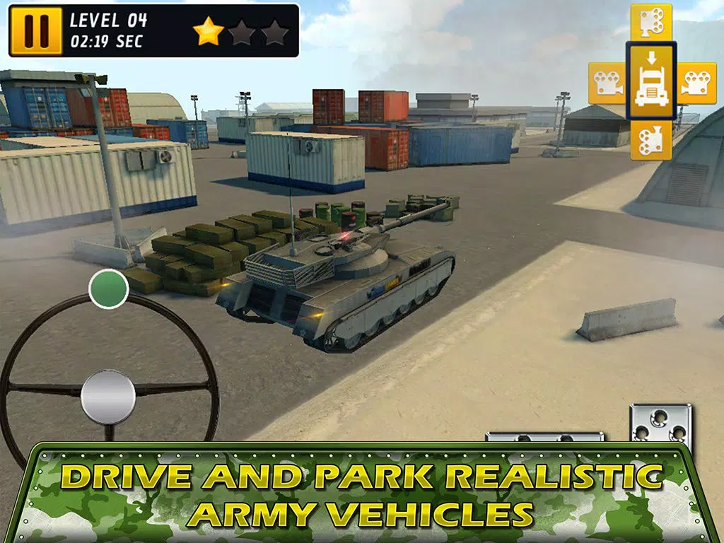 Tank Parking Blitz Race with Heavy Army Trucks, Missile launcher and Tanks iPad Screenshots