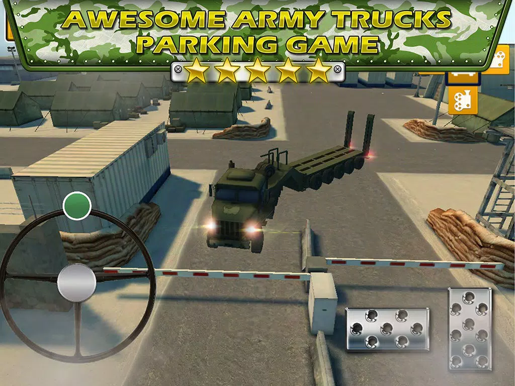 Tank Parking Blitz Race with Heavy Army Trucks, Missile launcher and Tanks iPad Screenshots