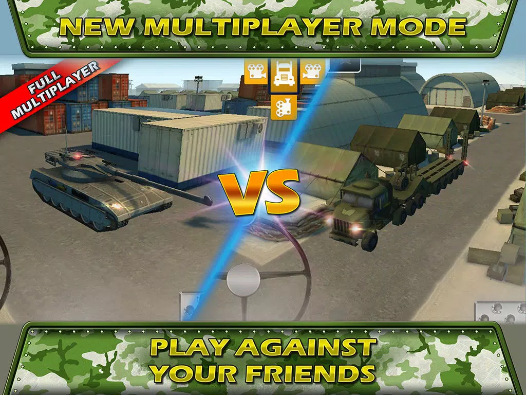 Tank Parking Blitz Race with Heavy Army Trucks, Missile launcher and Tanks iPad Screenshots