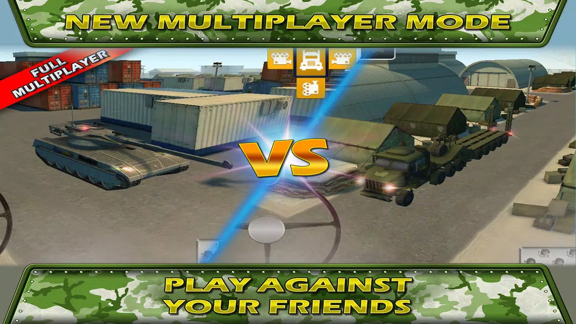 Tank Parking Blitz Race with Heavy Army Trucks, Missile launcher and Tanks Screenshots