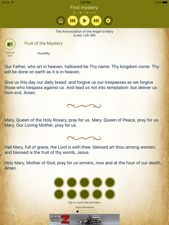 Holy Rosary with audio iPad Screenshots