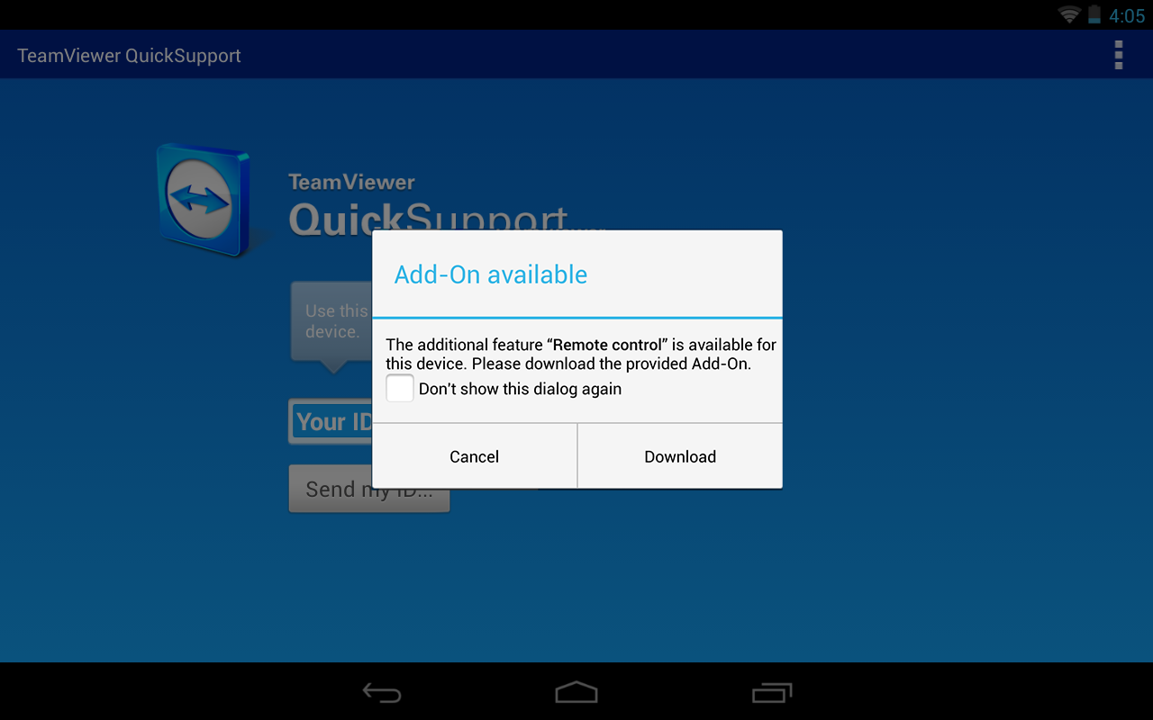 QuickSupport Add-On Handheld B Screenshots