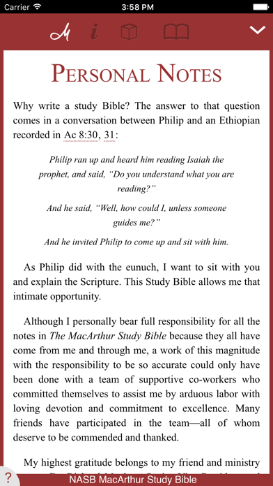 NASB MacArthur Study Bible Screenshots