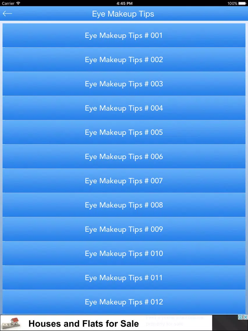 Eye Makeup Tips - Step by Step Makeup Tutorials iPad Screenshots