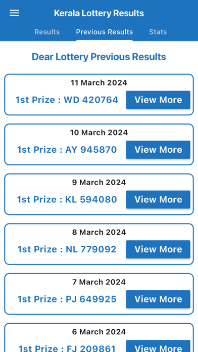 Daily Kerala Lotto Results Screenshots