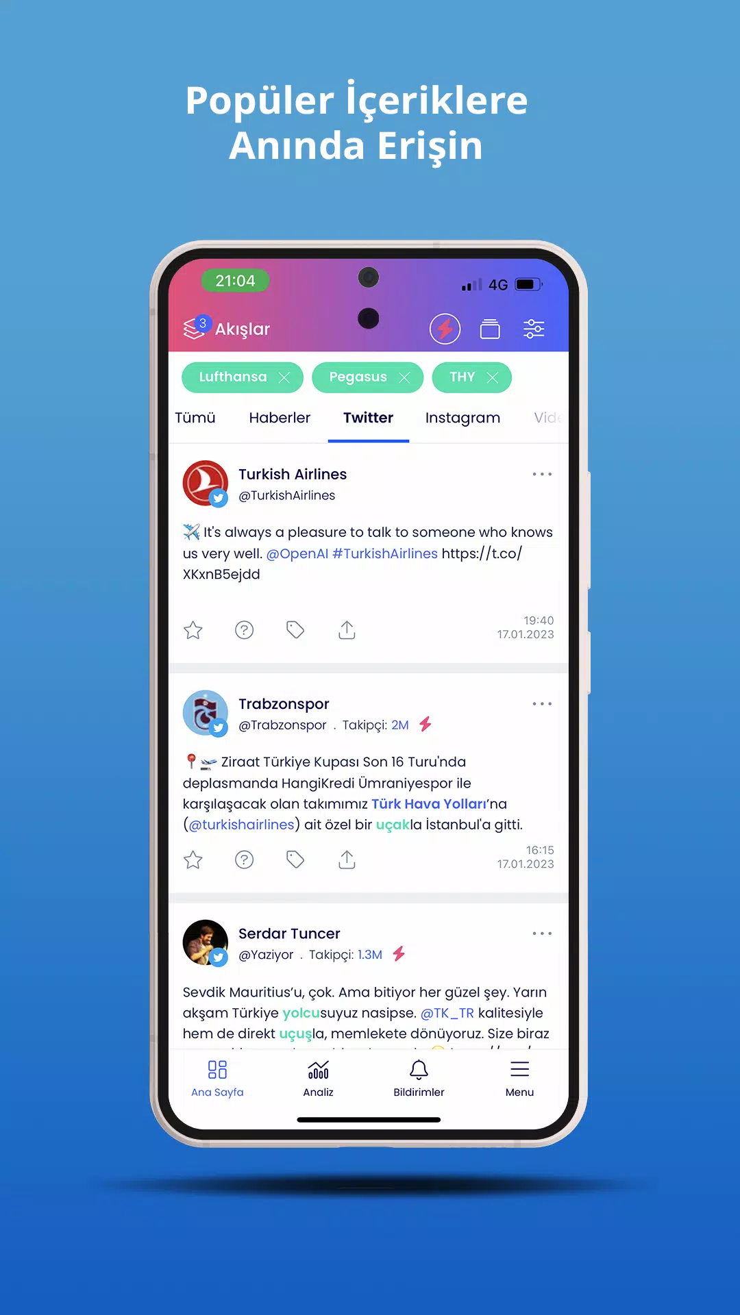 Capturas de tela do Teleskop App