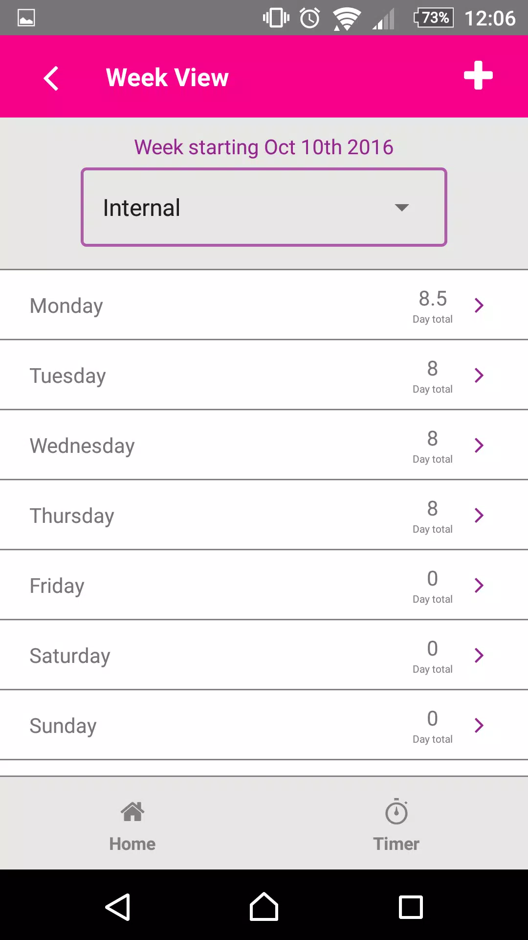 Tempora Timesheet Screenshots
