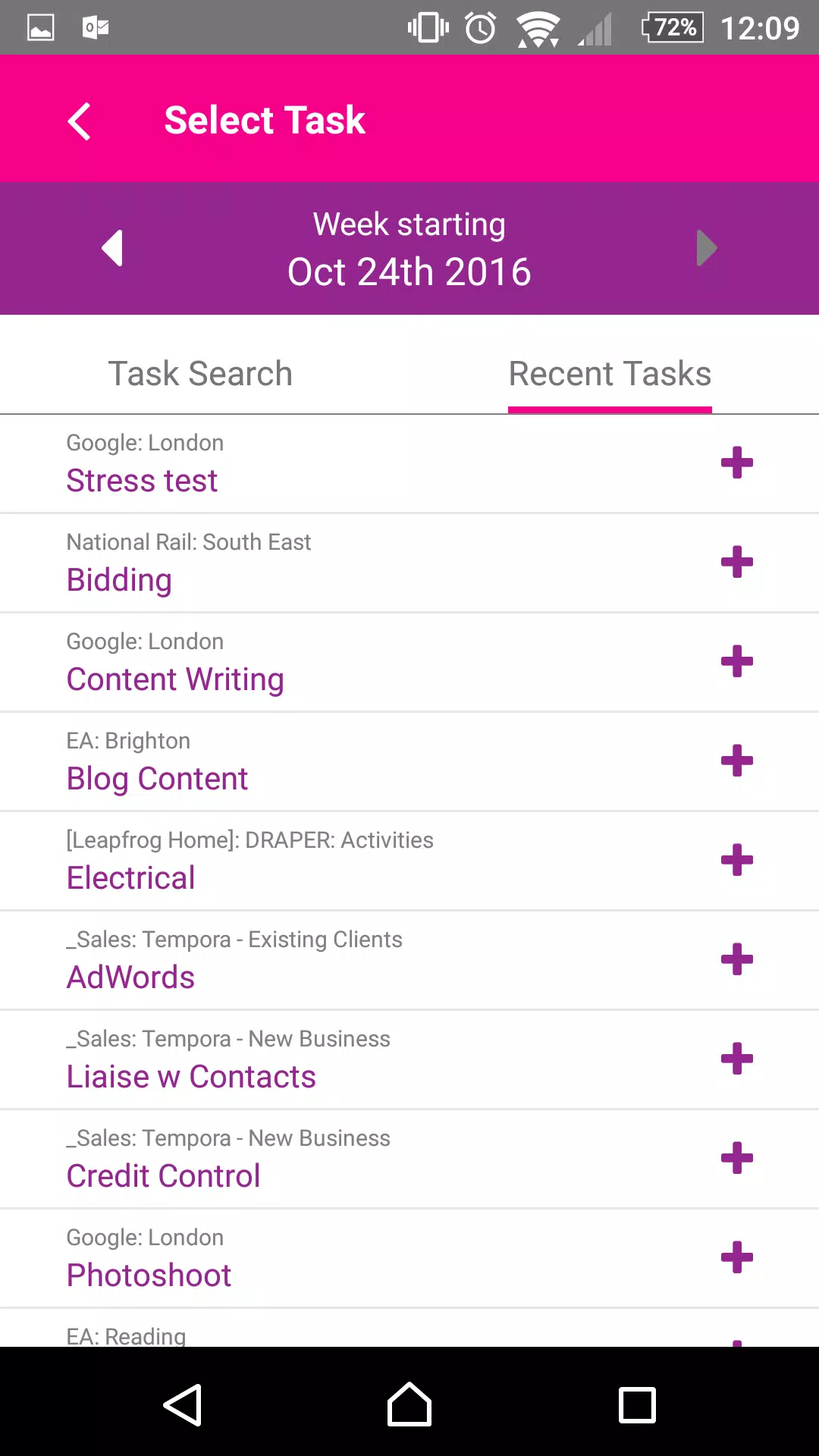 Tempora Timesheet Screenshots