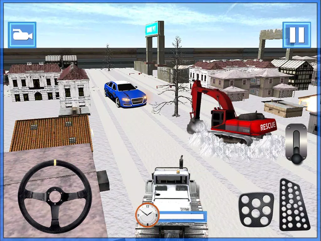 Snow Plow Excavator Sim 3D - Heavy Truck & Crane Rescue Operation for Road Cleaning iPad Screenshots