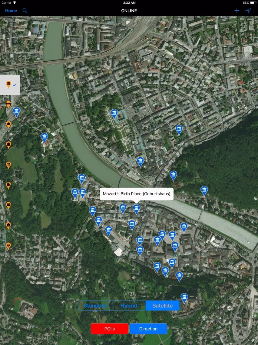 Salzburg (Austria) Travel Map iPad Screenshots