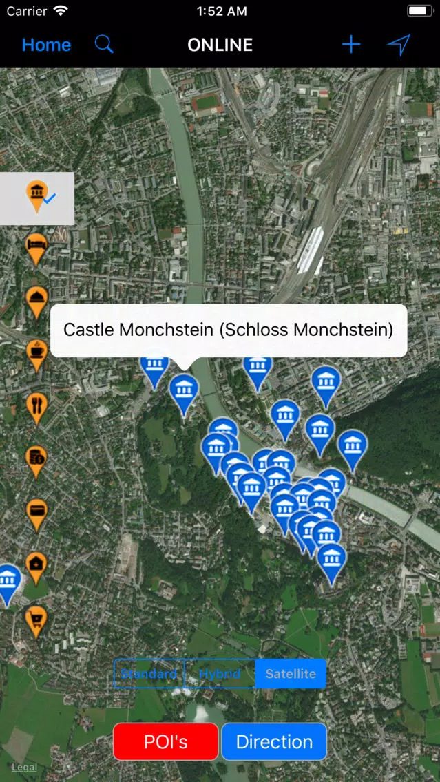 Salzburg (Austria) Travel Map Screenshots