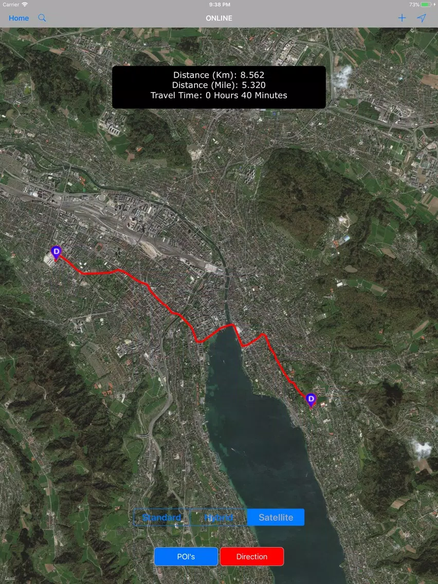 Zurich (Switzerland) Map iPad 스크린샷