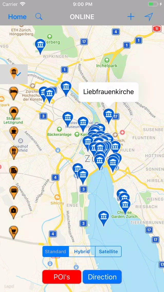 Zurich (Switzerland) Map 스크린샷