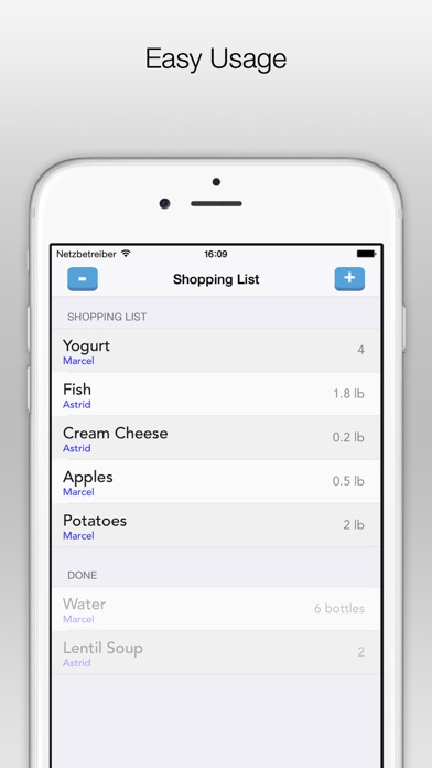Family-Shopping List Screenshots